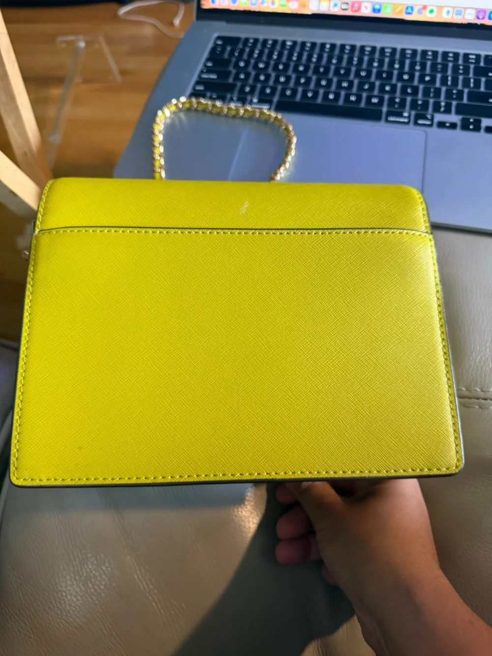 Tory Burch Convertible Robinson Saffiano Leather Crossbody Lime Green